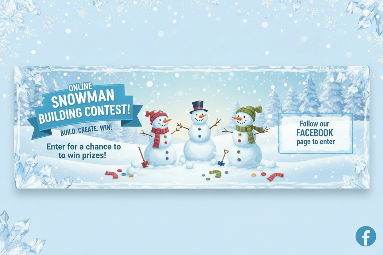 Winter Snowman Contest Banner
